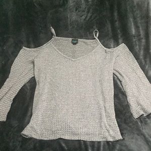 Cold-shoulder sweater